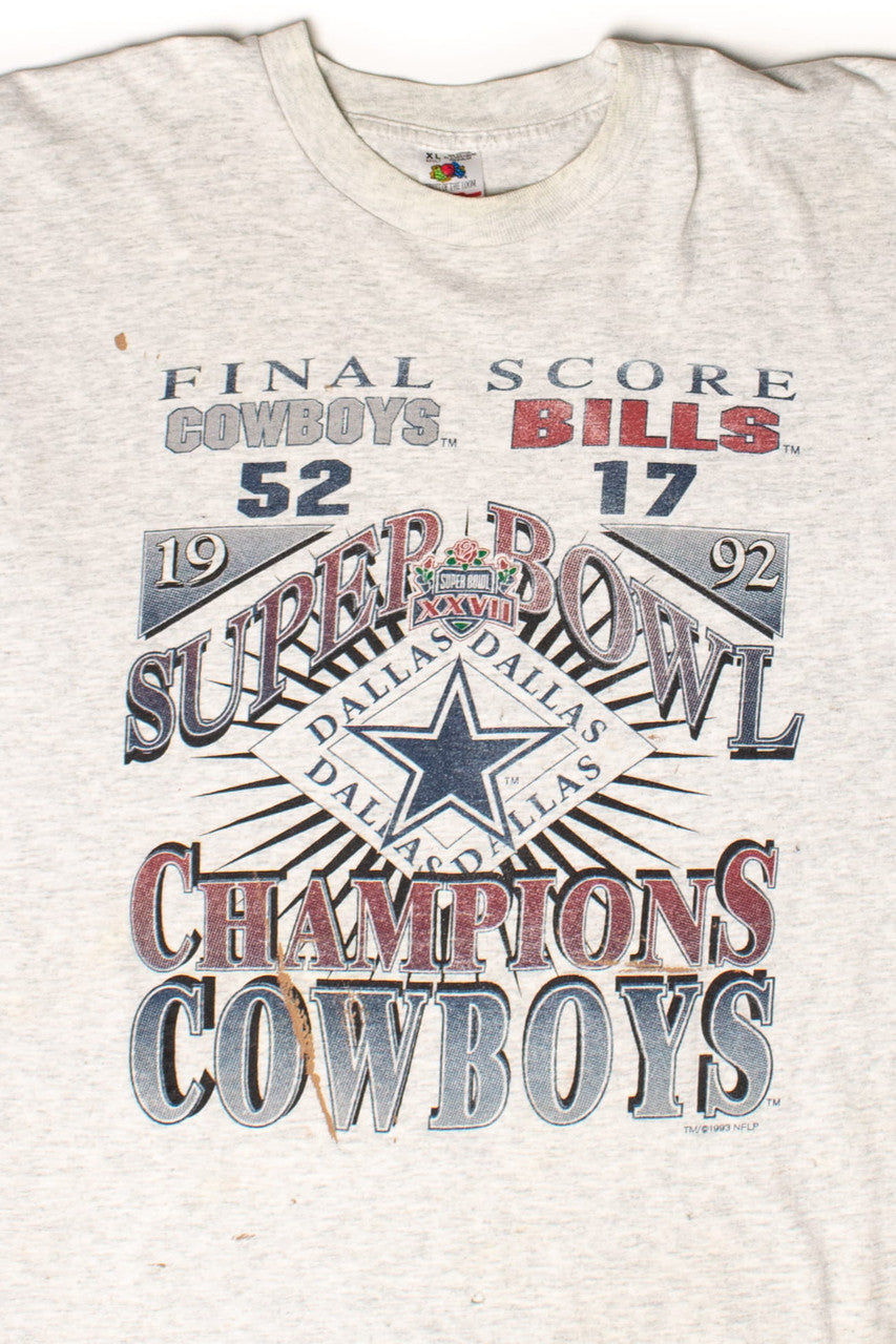 Vintage Dallas Cowboys Super Bowl XXVII Champions T-Shirt (1993)