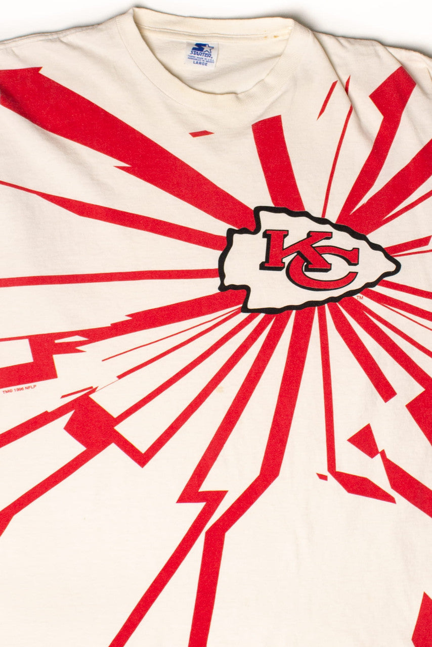 Vintage Kansas City Chiefs Starter Shatter T-Shirt (1996)