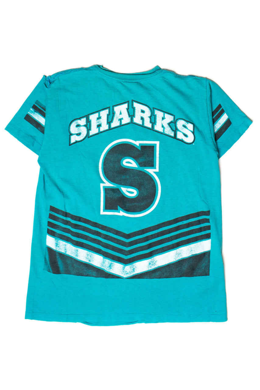 Vintage Destroyed San Jose Sharks T-Shirt (1990s)