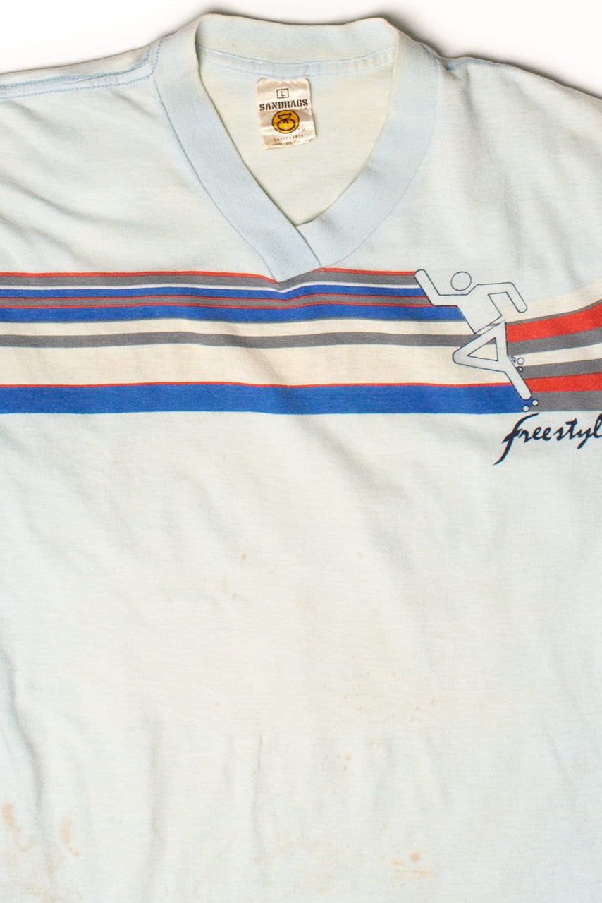 Vintage Freestyle V-Neck T-Shirt (1980s)