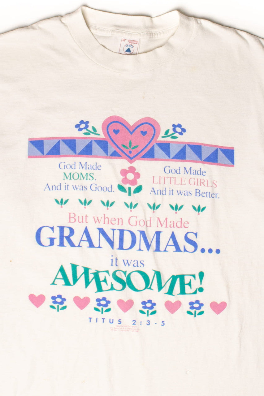 When God Made Grandmas... Vintage T-Shirt (1993)