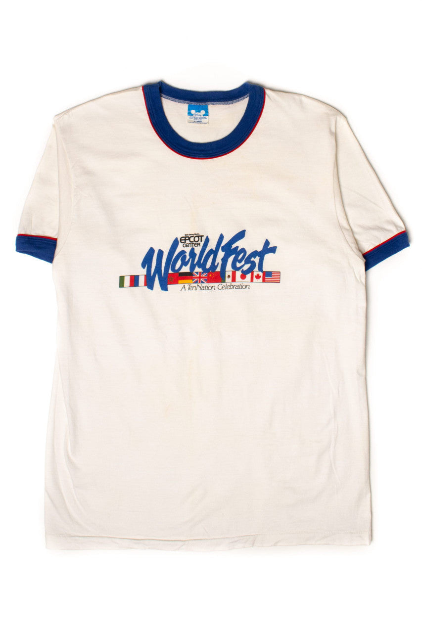 Vintage Epcot Center World Fest Ringer T-Shirt (1980s)