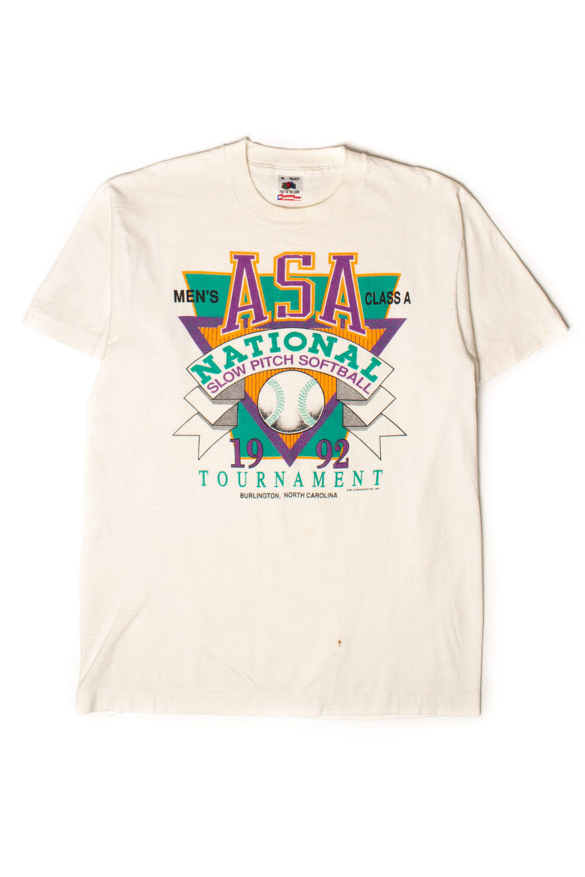 Vintage ASA National Slow Pitch Softball Tournament T-Shirt (1992)