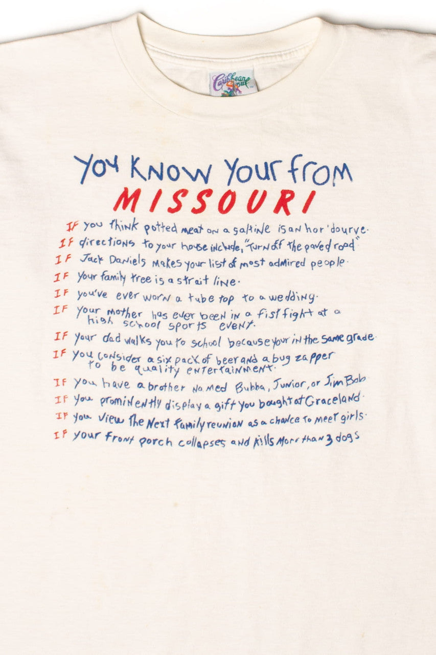 You Know You're From Missouri Vintage T-Shirt (1990s)