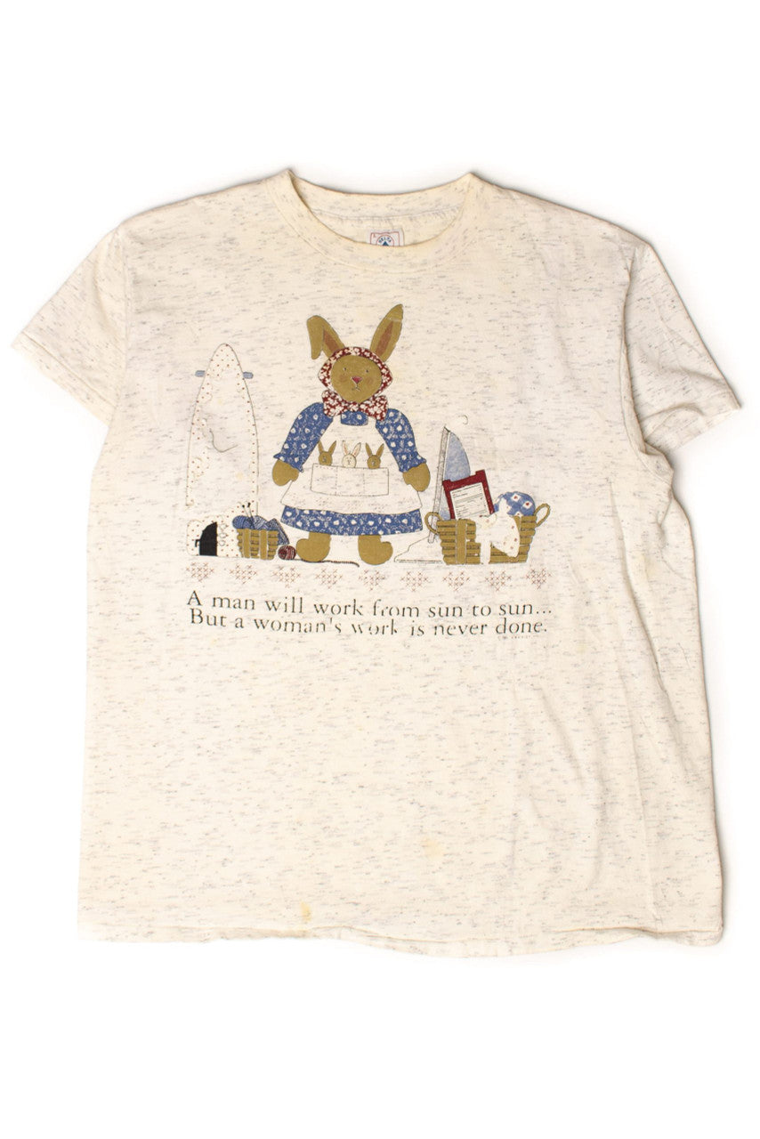 A Woman's Work Is Never Done Vintage T-Shirt (1990s)