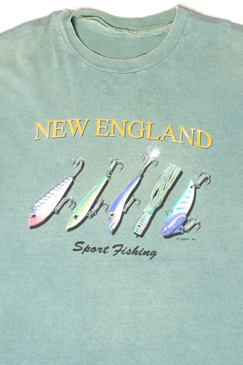Vintage New England Sport Fishing T-Shirt (1990s)