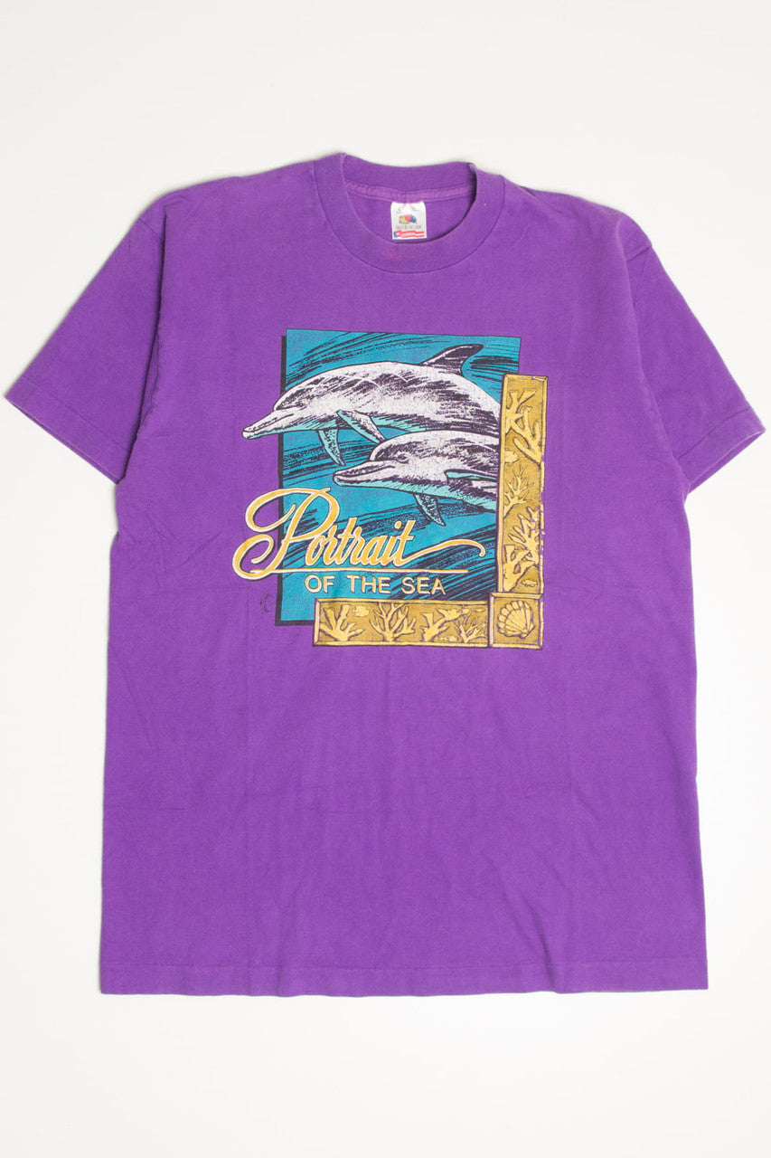 Vintage Portrait of The Sea Dolphins T-Shirt (1990s)