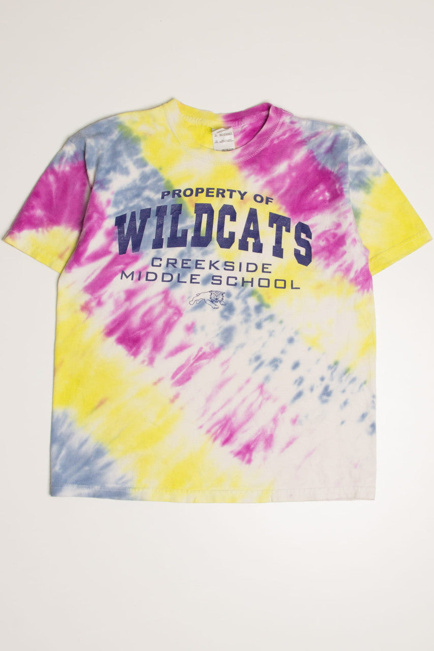 Youth Wildcats Creekside Middle School Tie Dye T-Shirt