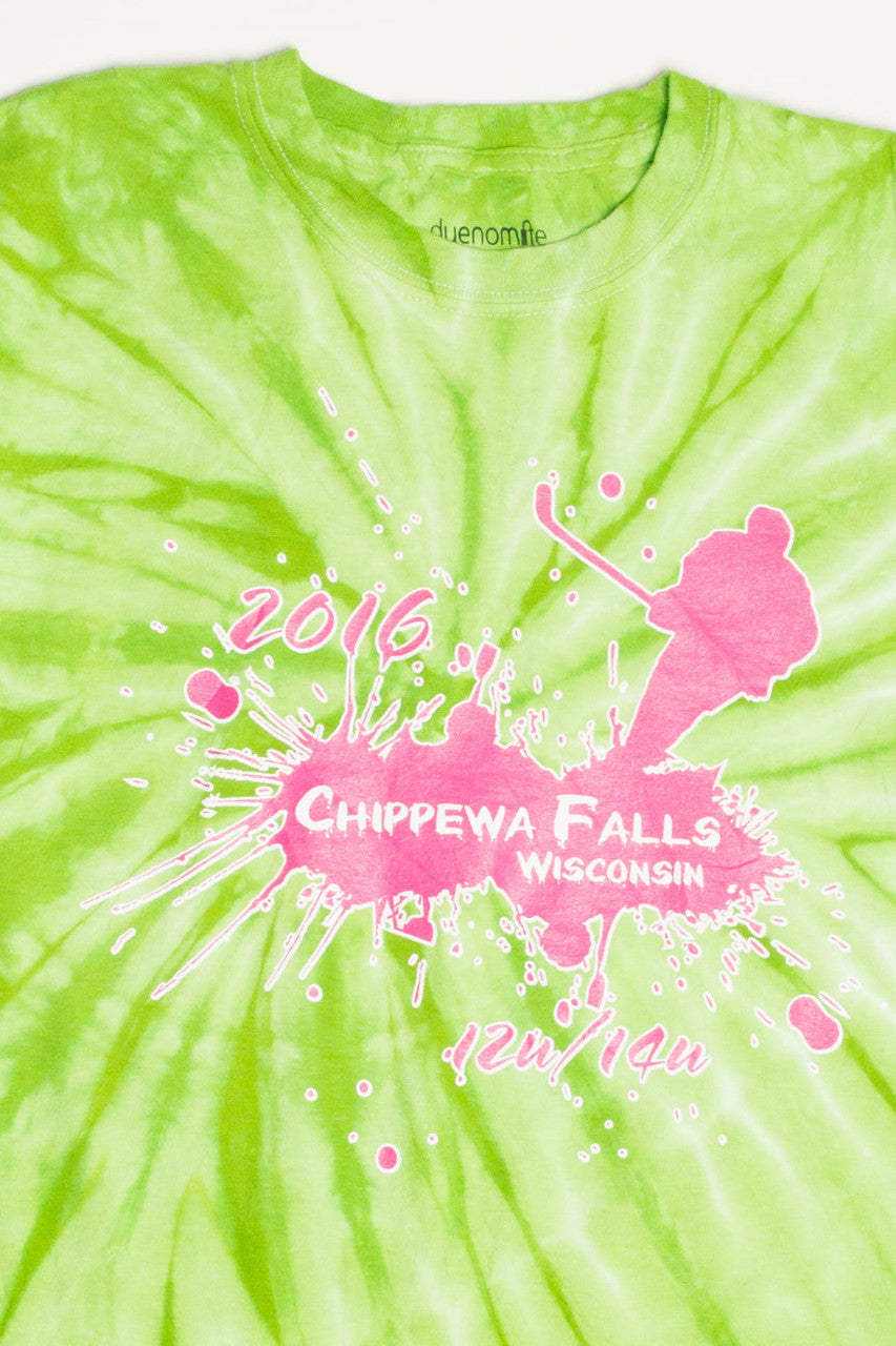 Chippewa Falls Hockey Tie Dye T-Shirt