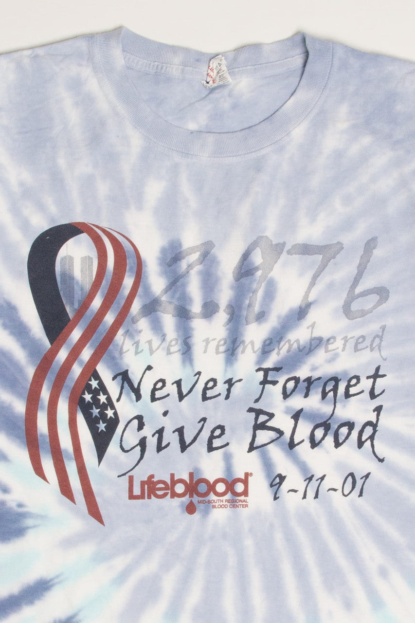 2976 Lives Remembered September 11th Tie Dye T-Shirt