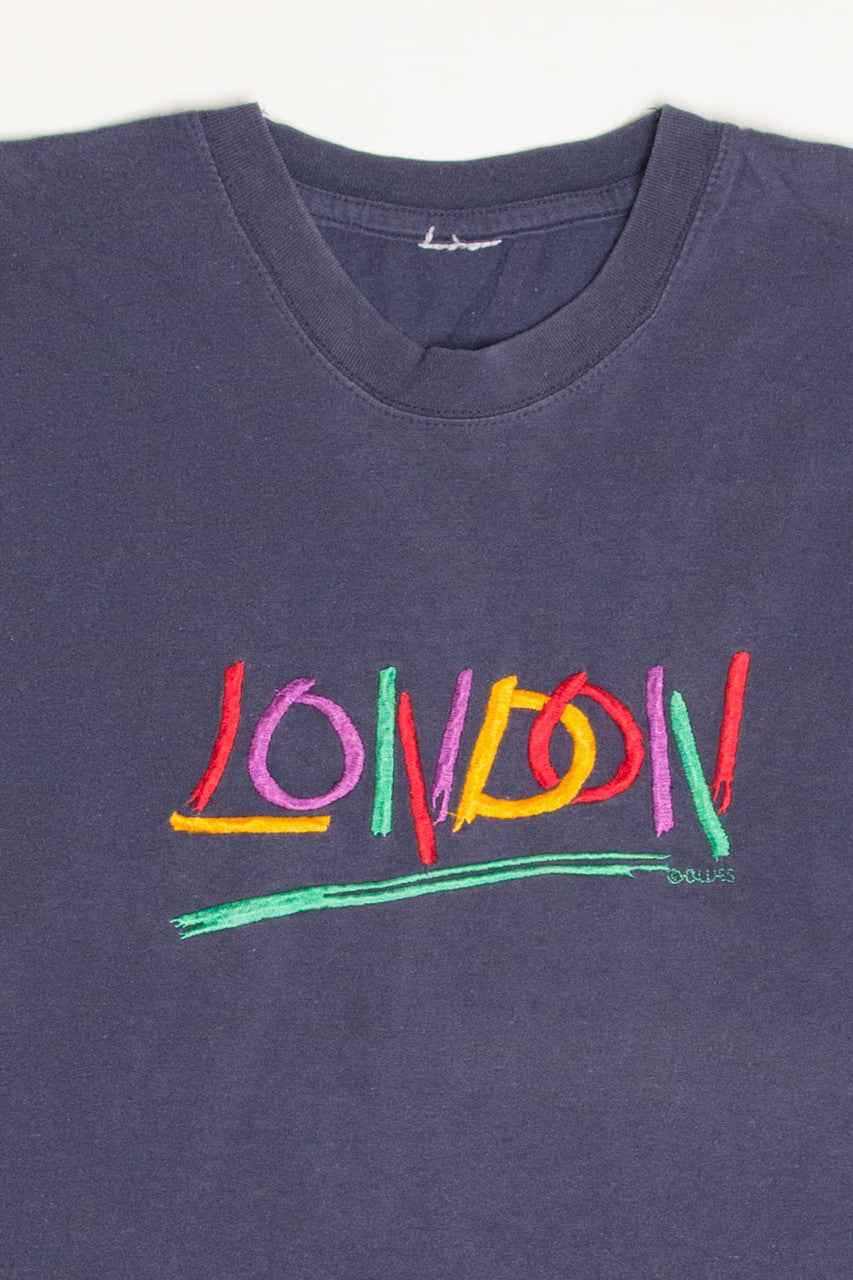 Vintage Embroidered London T-Shirt