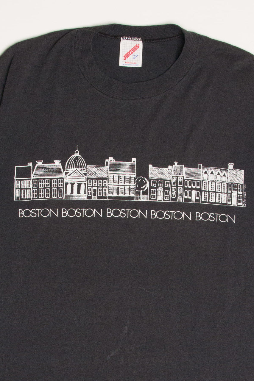 Vintage Boston Row Houses Souvenir T-Shirt