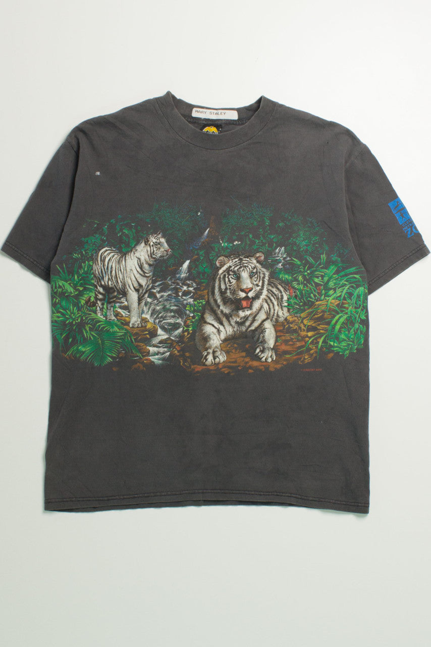 Vintage Cleveland Zoo White Tiger T-Shirt