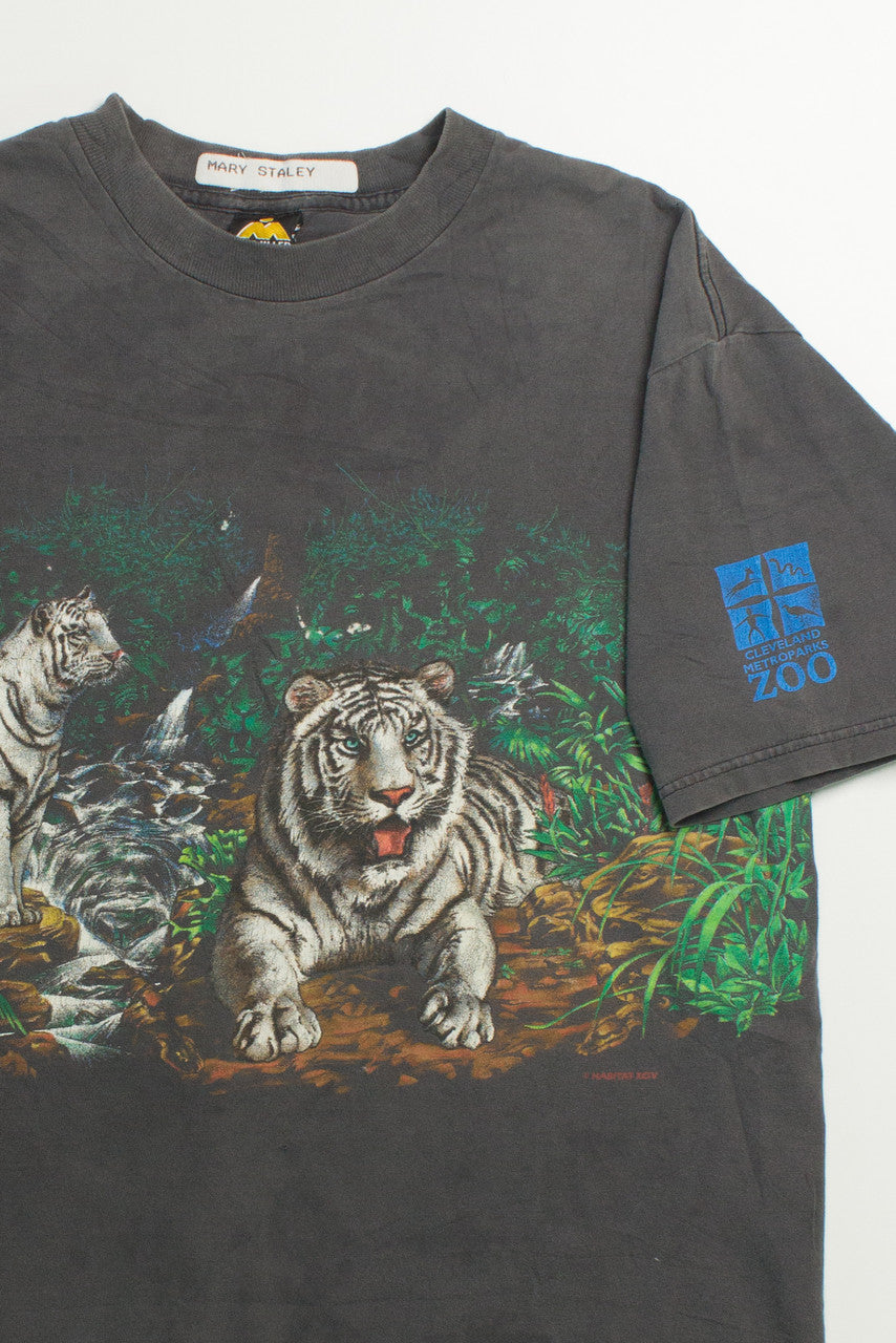 Vintage Cleveland Zoo White Tiger T-Shirt