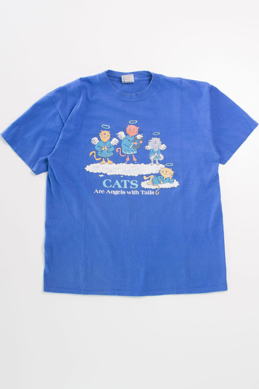 Vintage Cats Are Angels With Tails T-Shirt (1993)