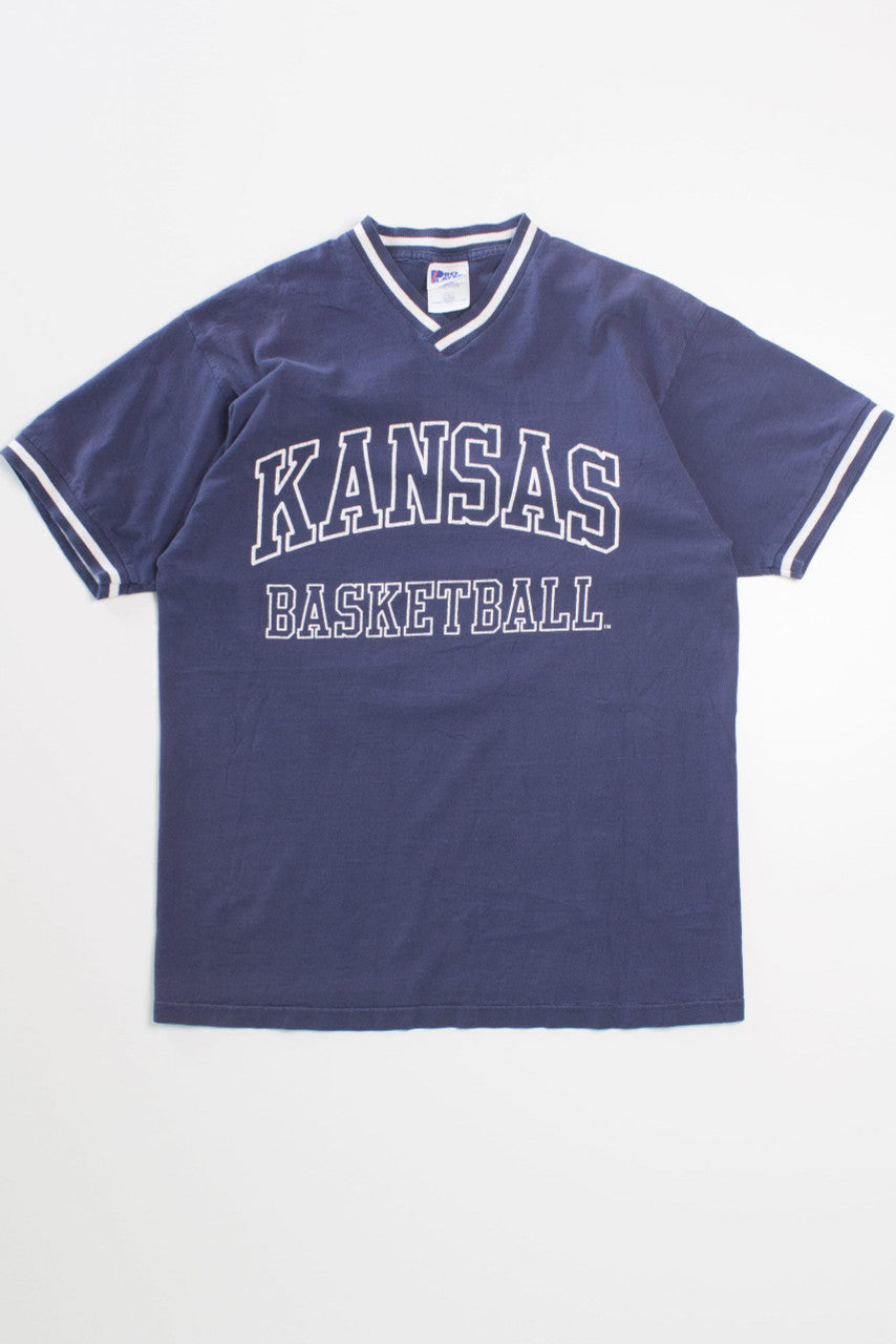Vintage V-Neck Kansas University T-Shirt