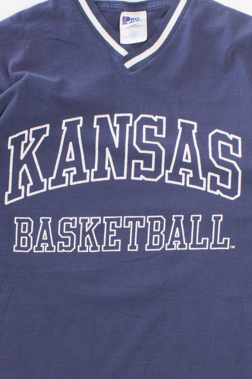 Vintage V-Neck Kansas University T-Shirt