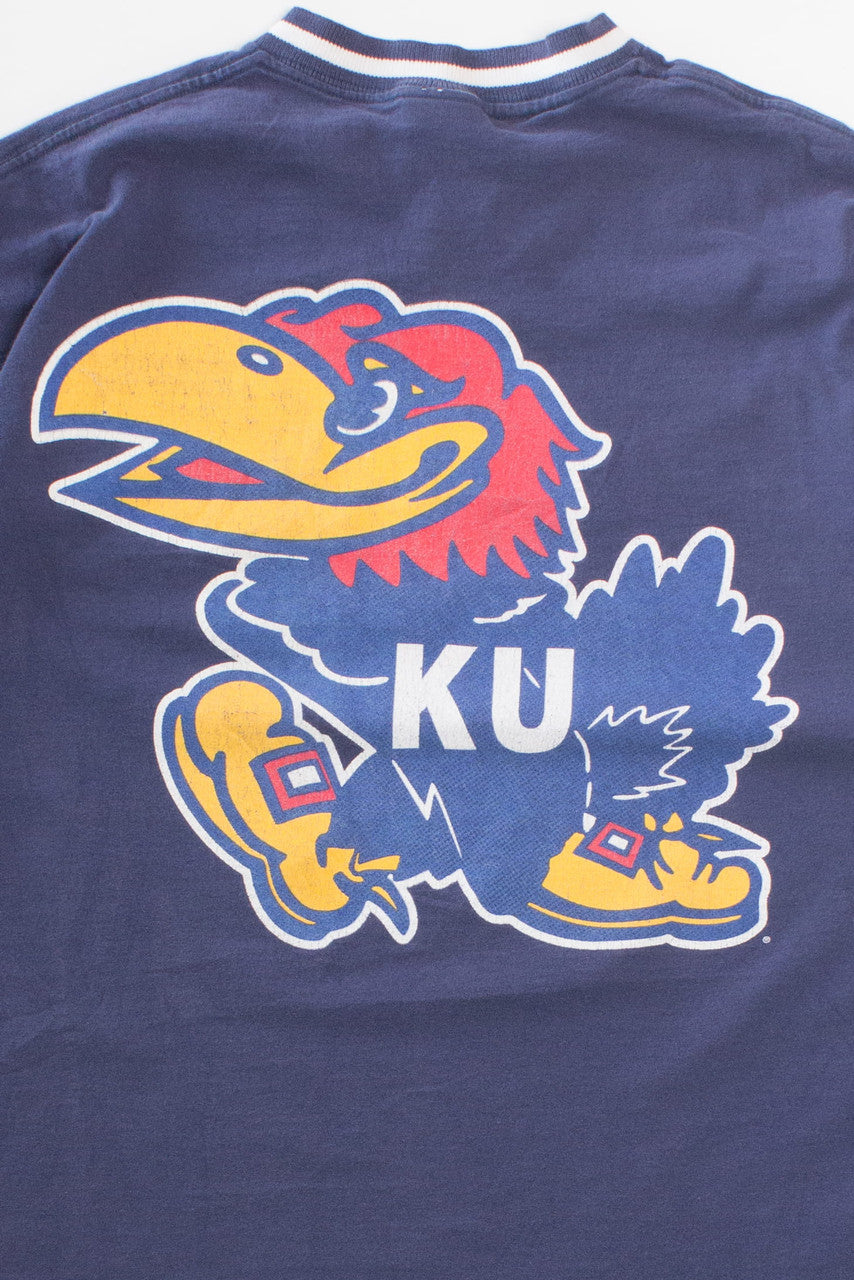 Vintage V-Neck Kansas University T-Shirt