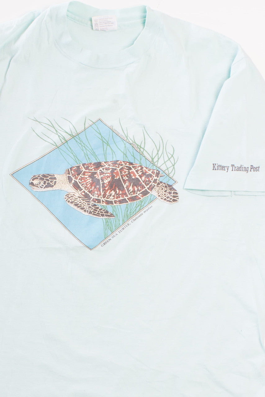 Vintage Green Sea Turtle T-Shirt
