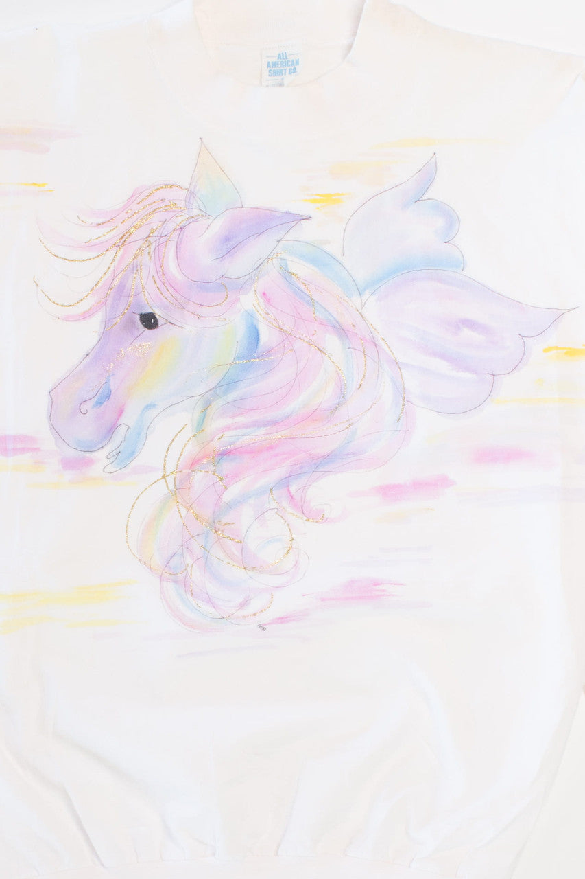 Vintage Long Sleeve Unicorn T-Shirt (1990s)