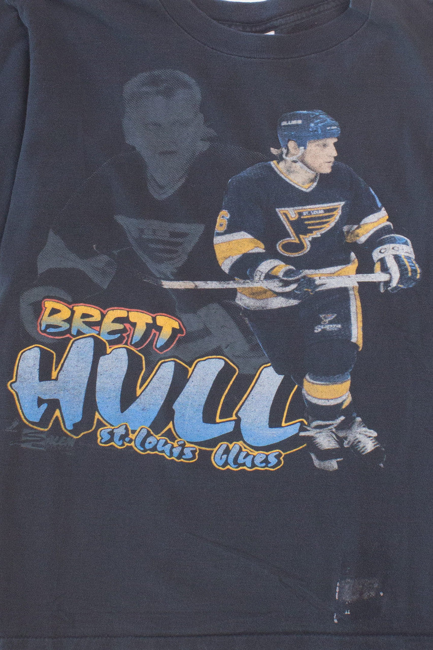 Vintage Brett Hall Saint Louis Blues T-Shirt (1990s)