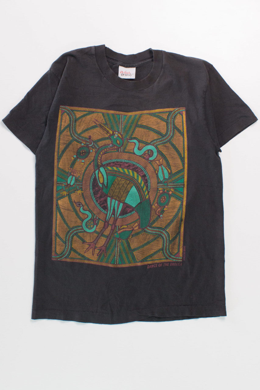 Mosaic Crane Single Stitch T-Shirt
