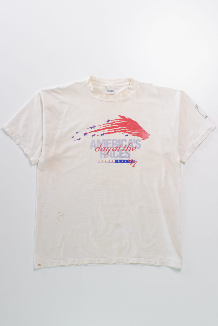 1997 Labor Day Horse Racing Single Stitch T-Shirt