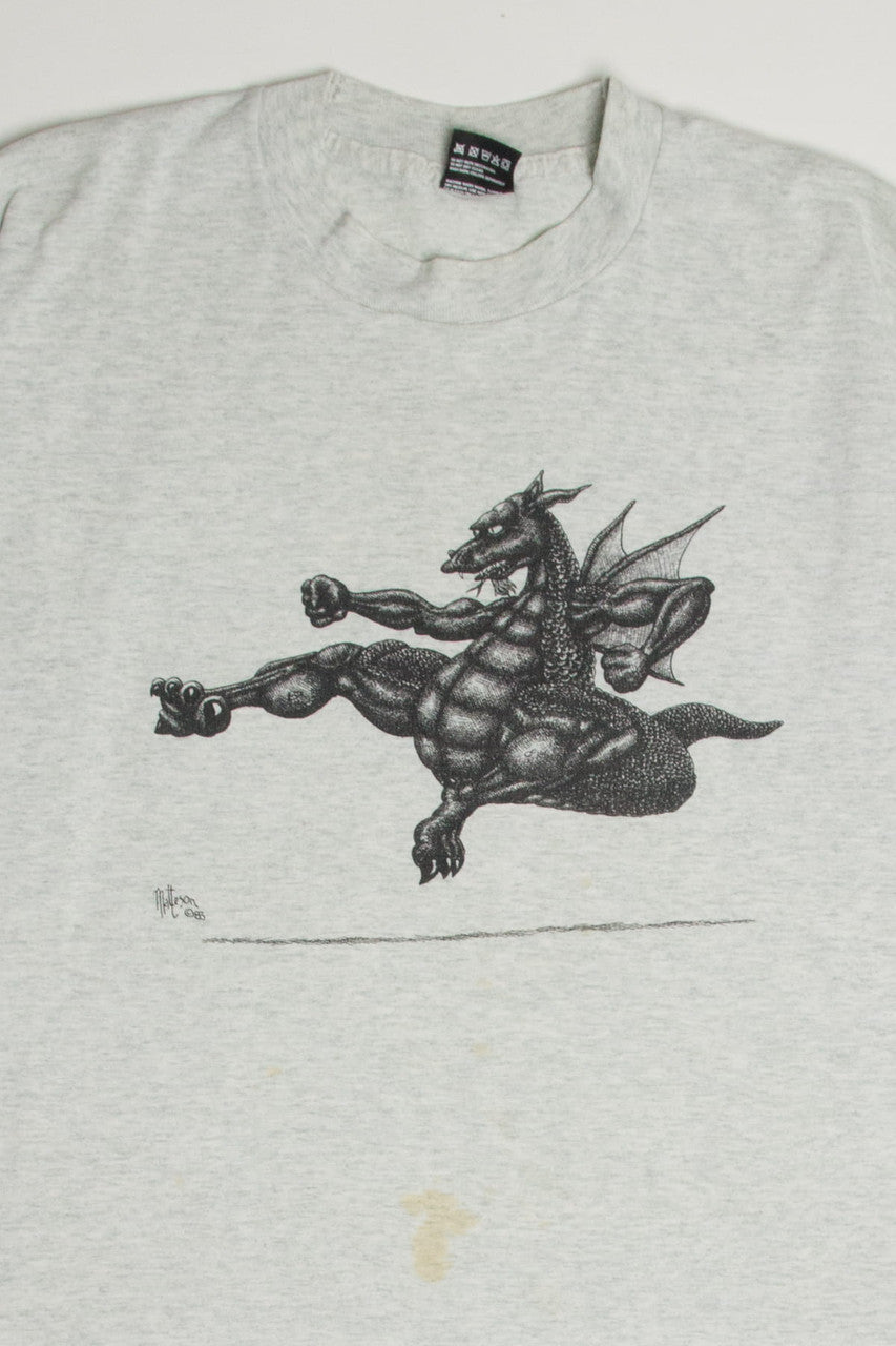 Fighting Dragon Single Stitch T-Shirt