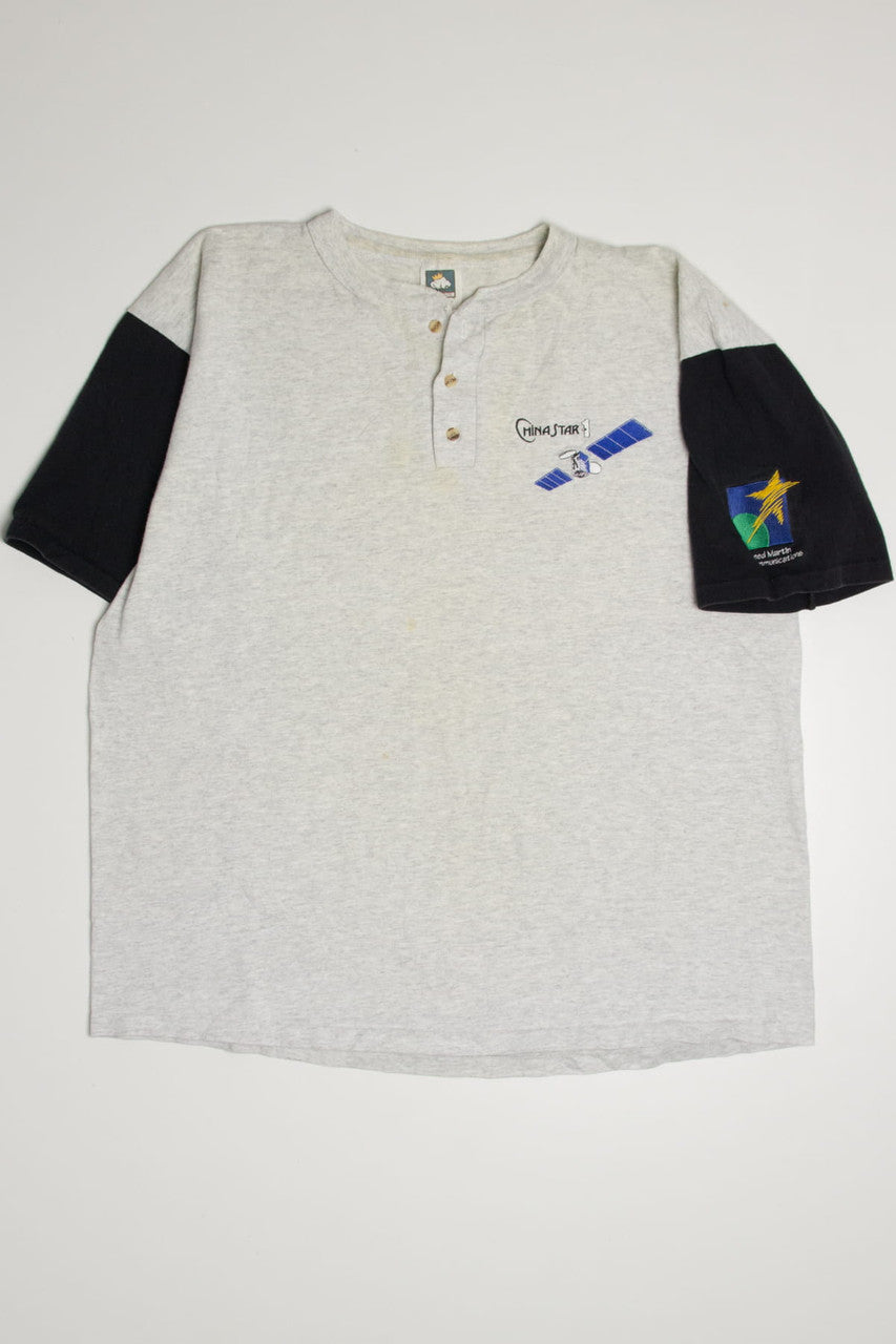 Vintage Embroidered China 1 Satellite T-Shirt