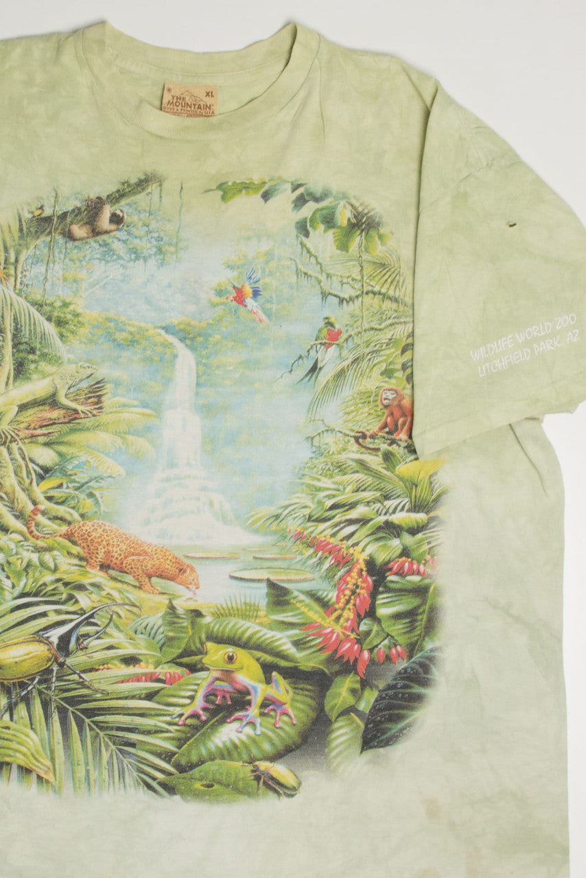 Litchfield Park Zoo Jungle Waterfall Tie Dye T-Shirt (2000s)
