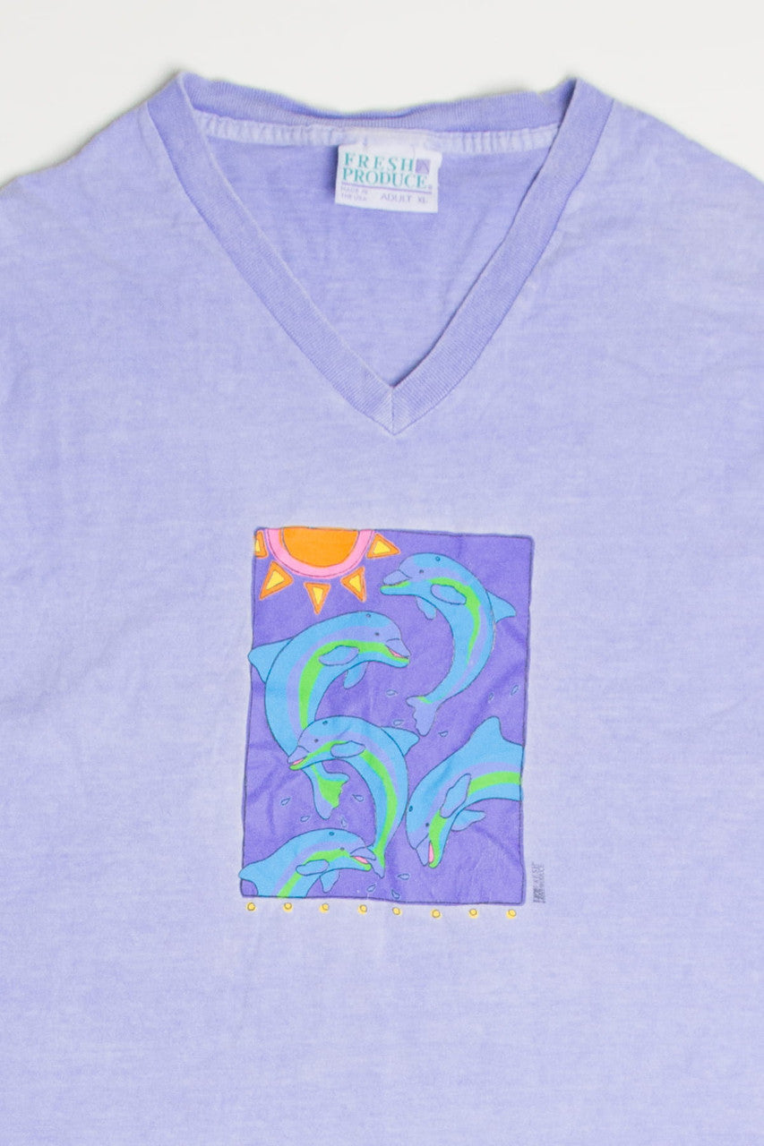 Vintage Stone Washed Dolphins T-Shirt
