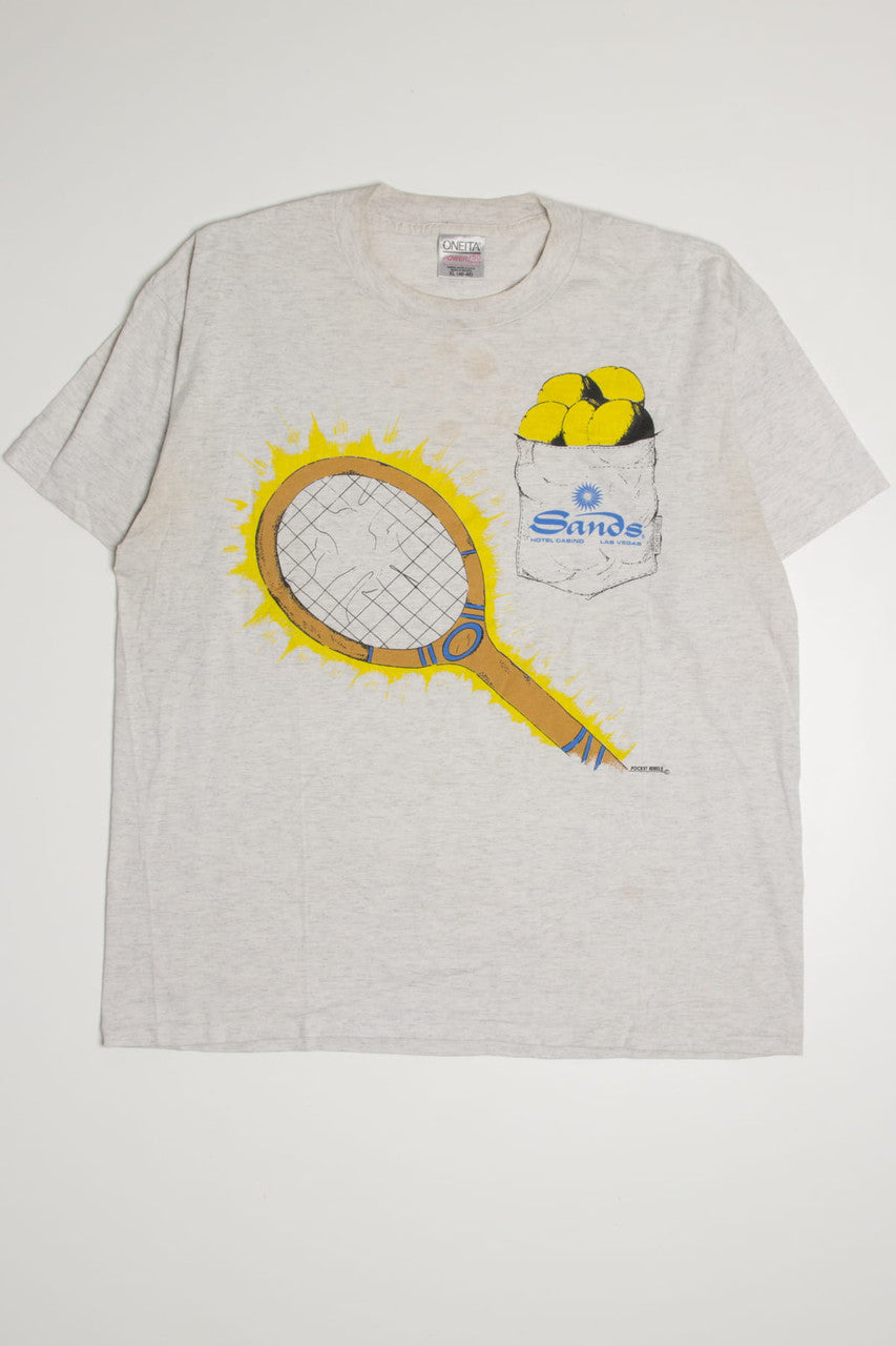 Vintage Sands Hotel Casino Tennis Single Stitch T-Shirt