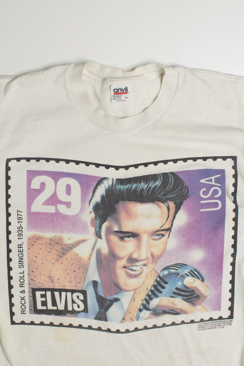 Vintage Elvis Postage Stamp T-Shirt