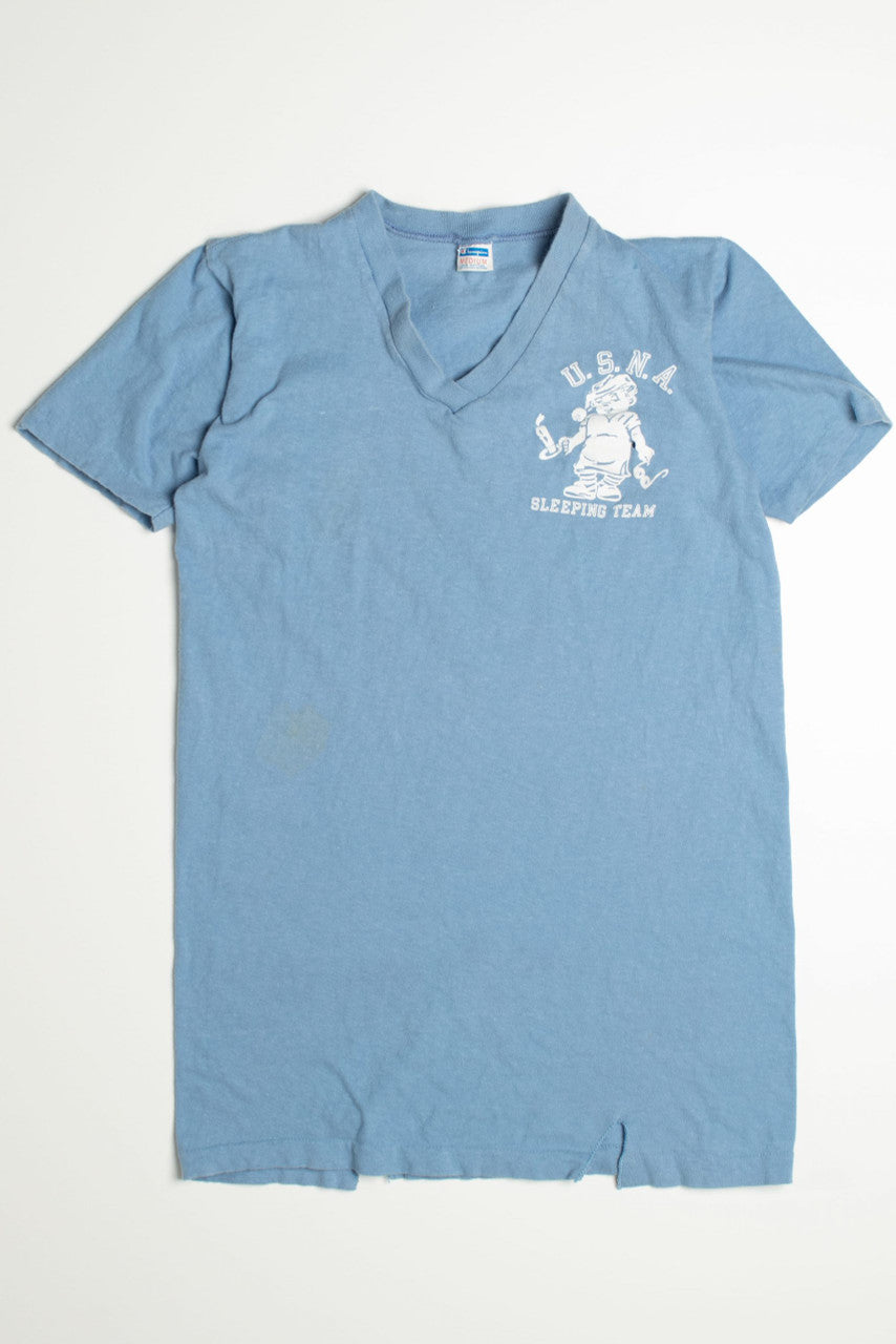 USNA Sleeping Team Vintage Single Stitch T-Shirt