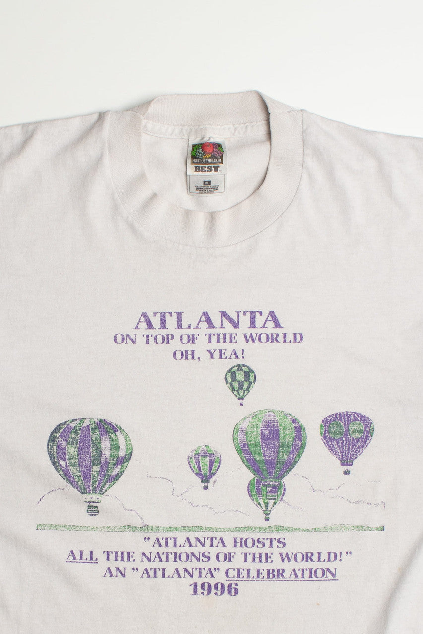 1996 Atlanta Celebration with Typo Single Stitch T-Shirt