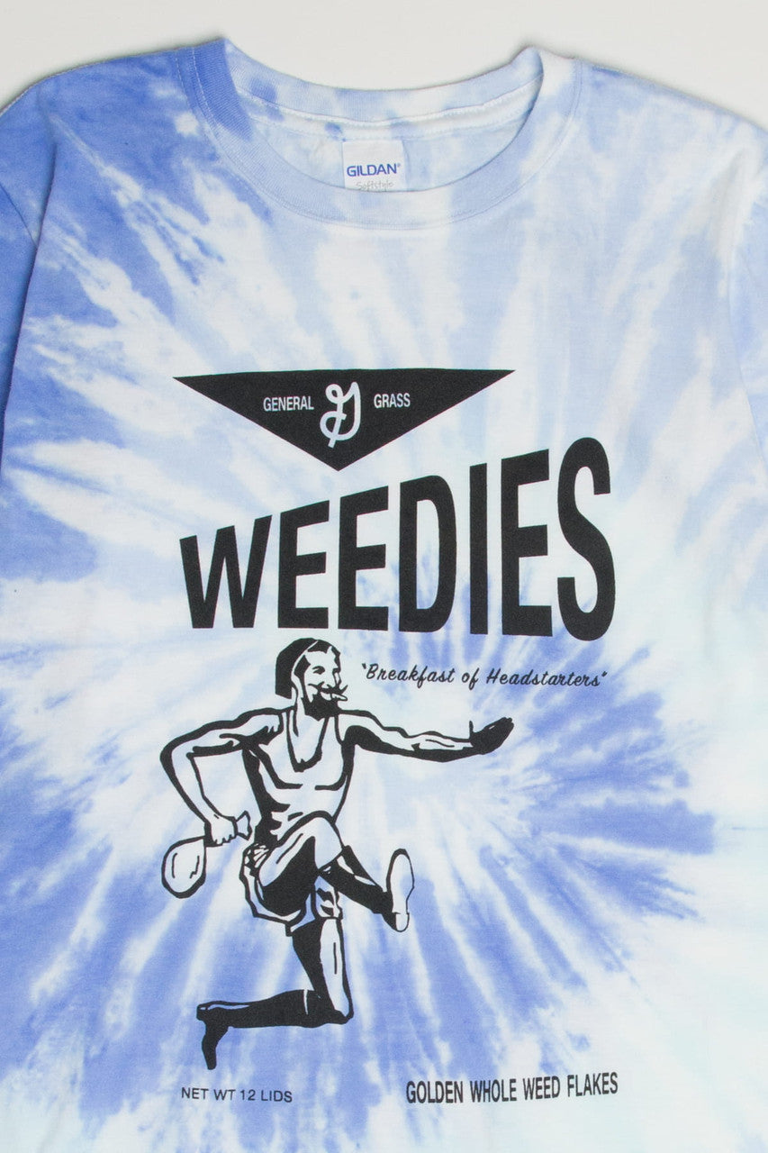 Blue Weedies Breakfast of Headstarters Tie dye T-Shirt