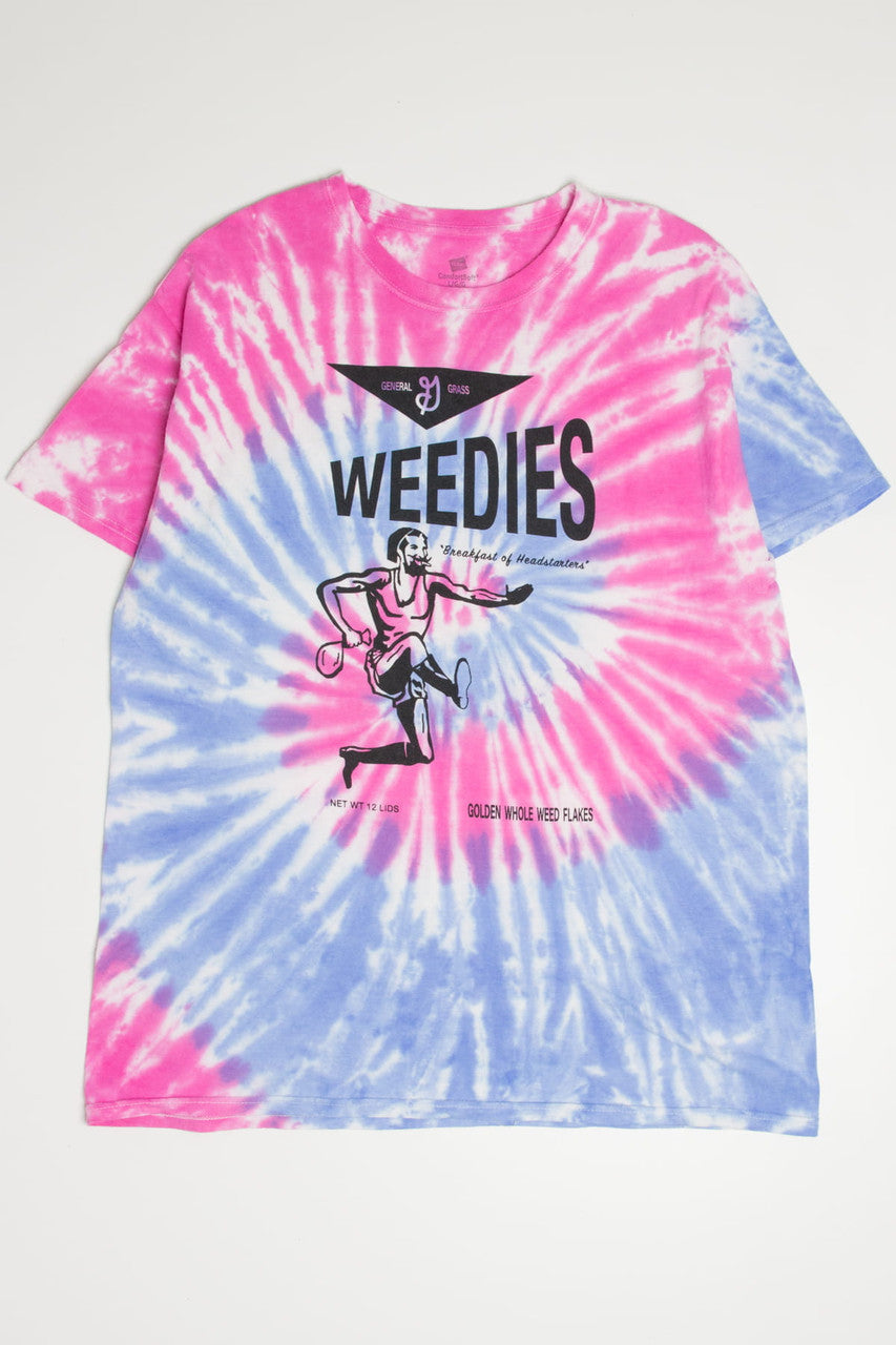 Weedies Breakfast of Headstarters Pink Tie dye T-Shirt