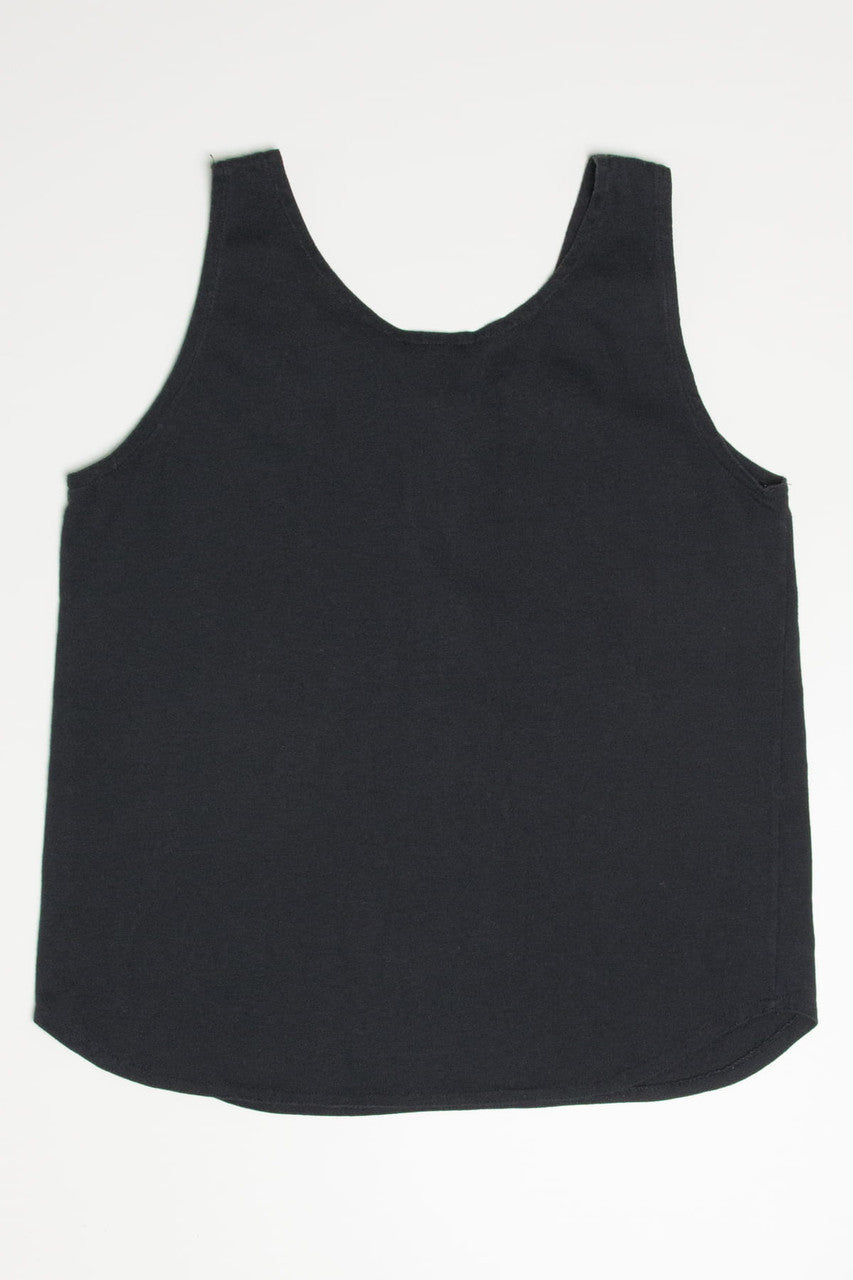 Black Button Front Erika Tank