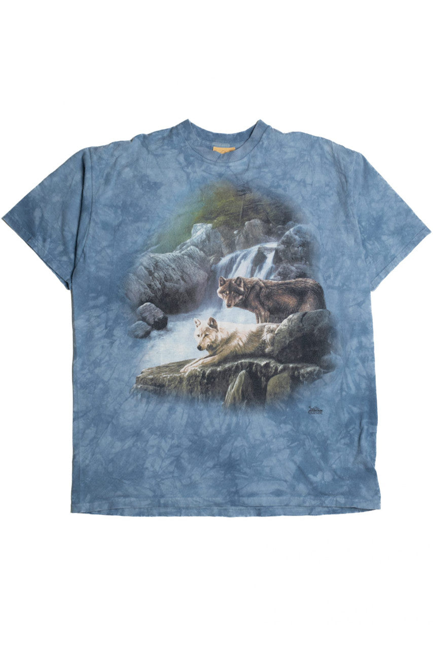 Tie Dye Wolf Waterfall T-Shirt
