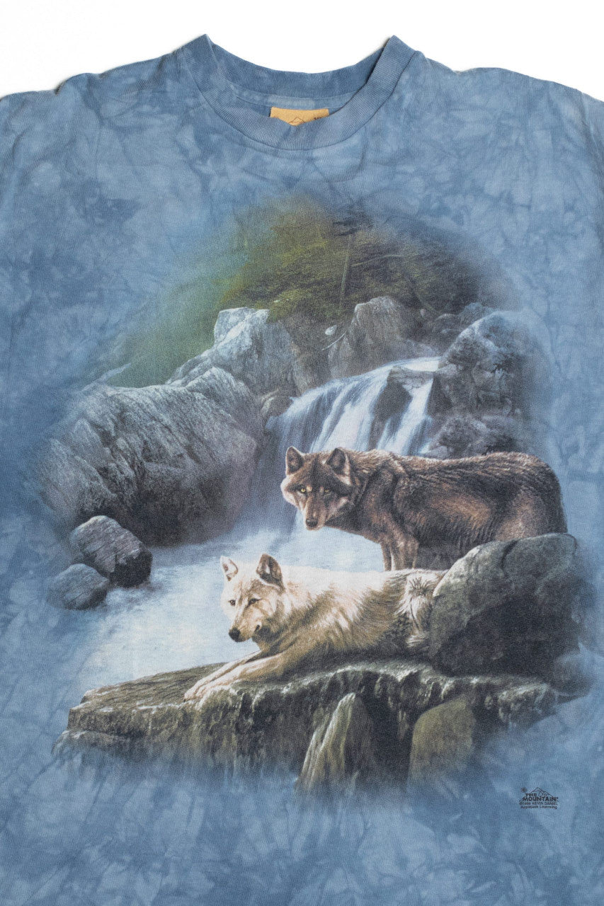 Tie Dye Wolf Waterfall T-Shirt