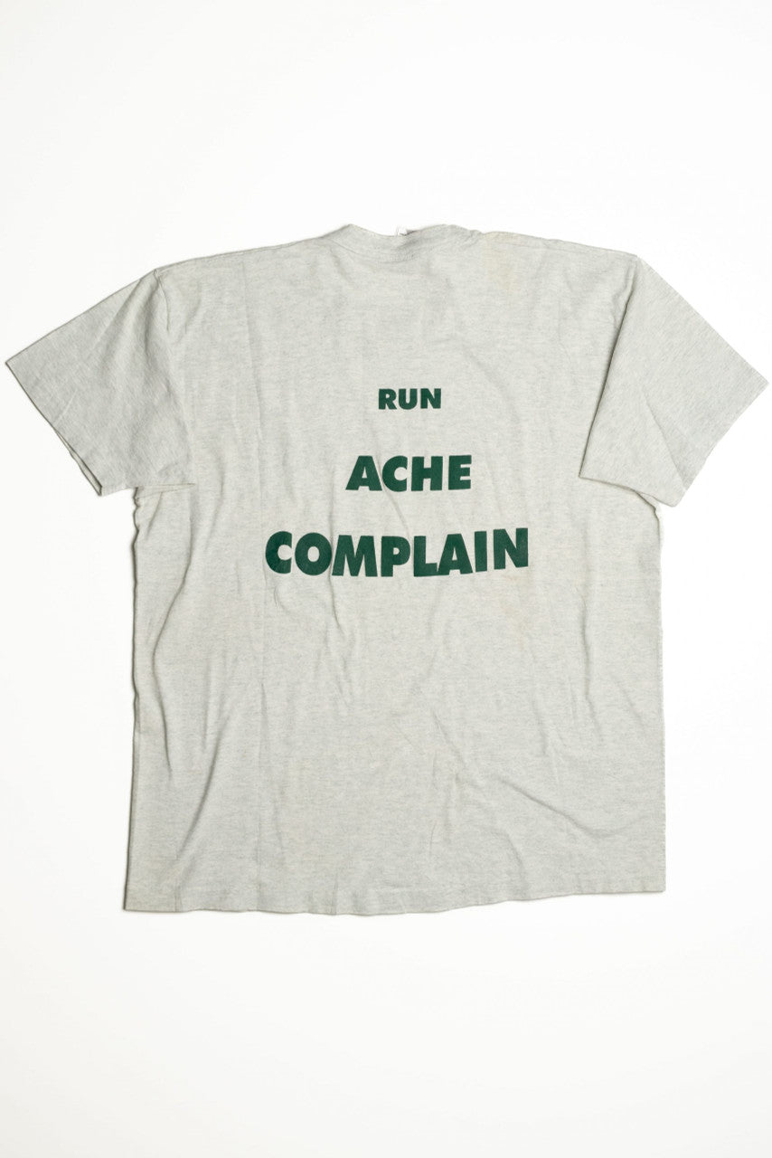 Vintage Run Ache Complain Funny Single Stitch T-Shirt