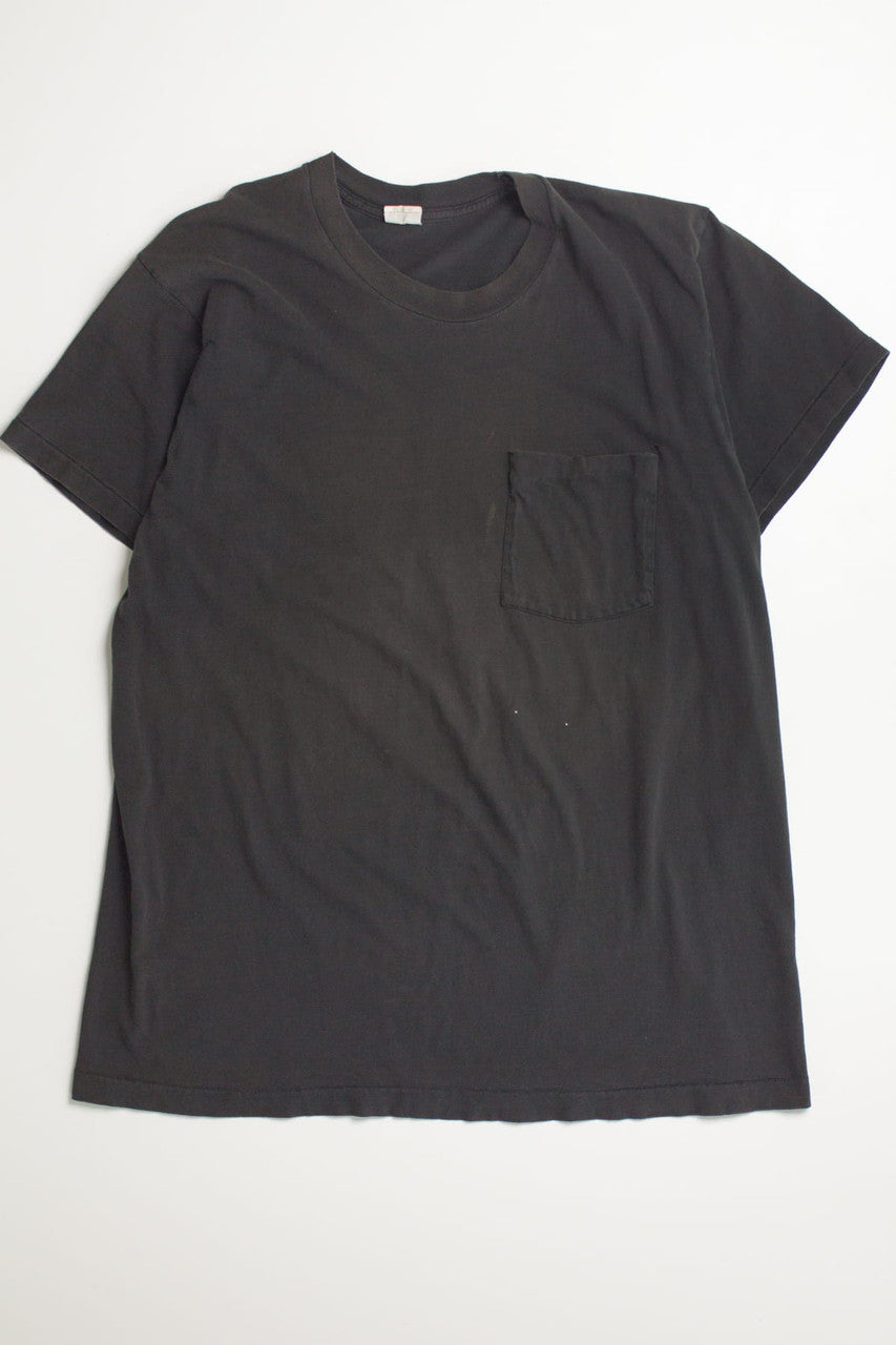 Plain Black Pocket T-Shirt