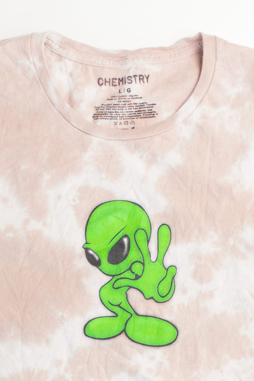 Tie Dye Alien Graphic T-Shirt