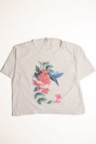 Hummingbird and Flowers Single Stitch T-Shirt