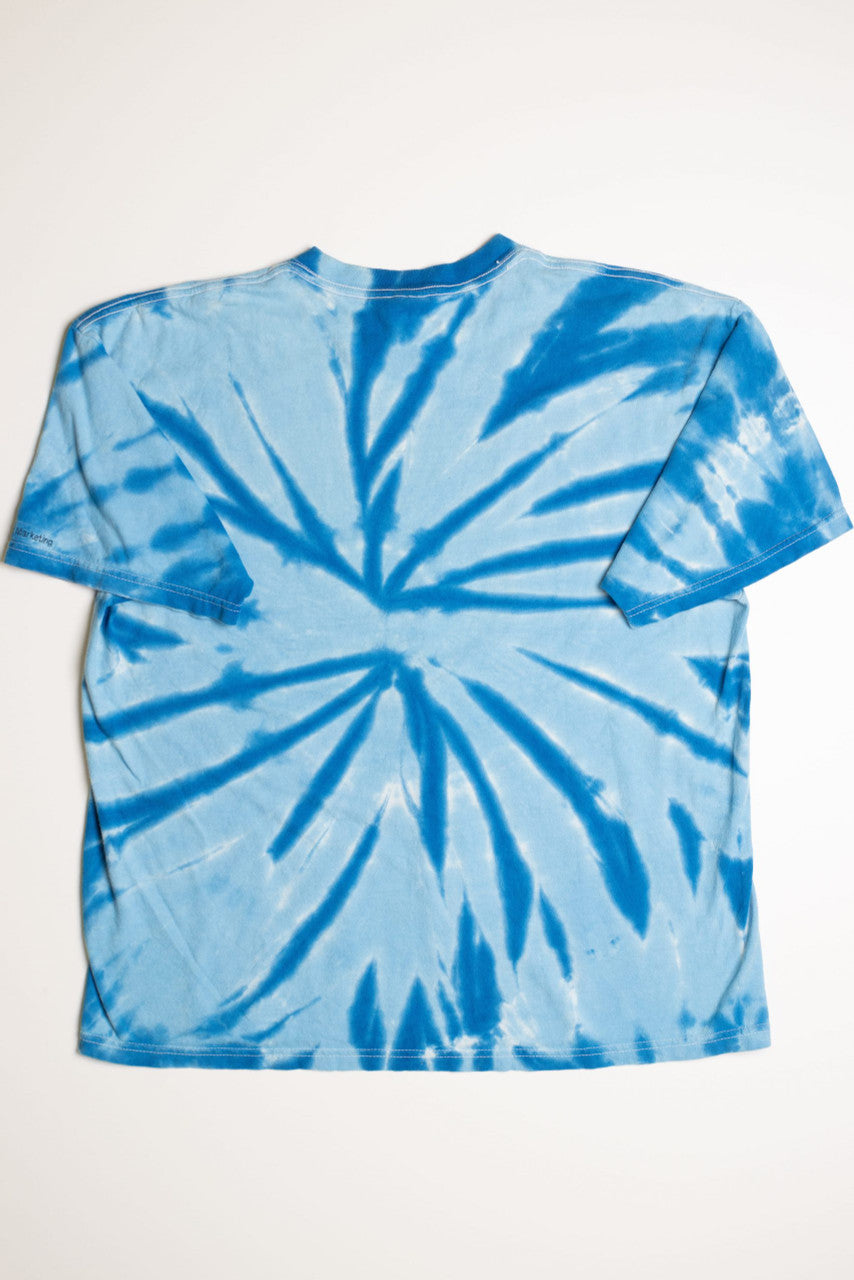 Blue Gay Cat Tie Dye Screen Print T-Shirt