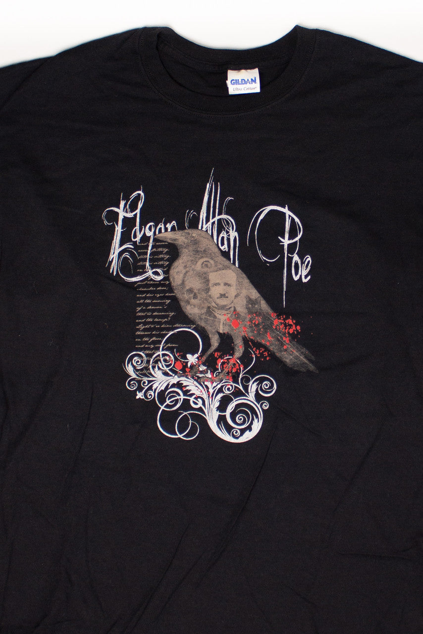 Vintage Edgar Allen Poe Crow T-Shirt (2000s)