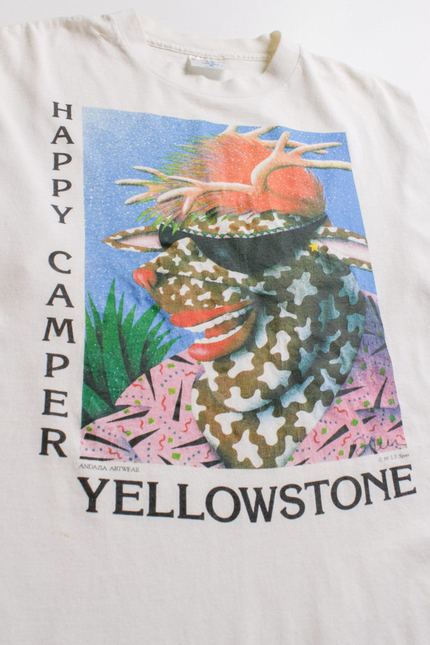 Vintage Happy Camper Yellowstone T-Shirt (1989)