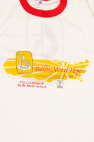 Vintage Perdue Methodist Fellowship Ringer T-Shirt (1985)