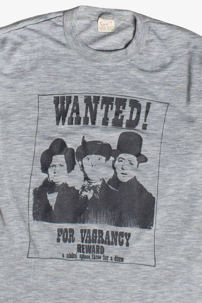 Vintage Three Stooges 'Wanted! For Vagrancy' T-Shirt (1970s)