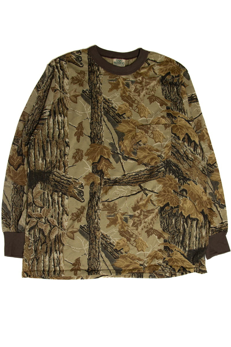 Brown Camo Long Sleeve T-Shirt